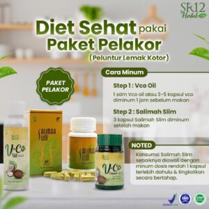 Paket Diet SR12 Herbal: V-Co Oil dan Salimah Slim untuk menurunkan berat badan